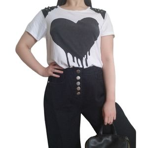 Bleeding Heart T-Shirt with Spikes
